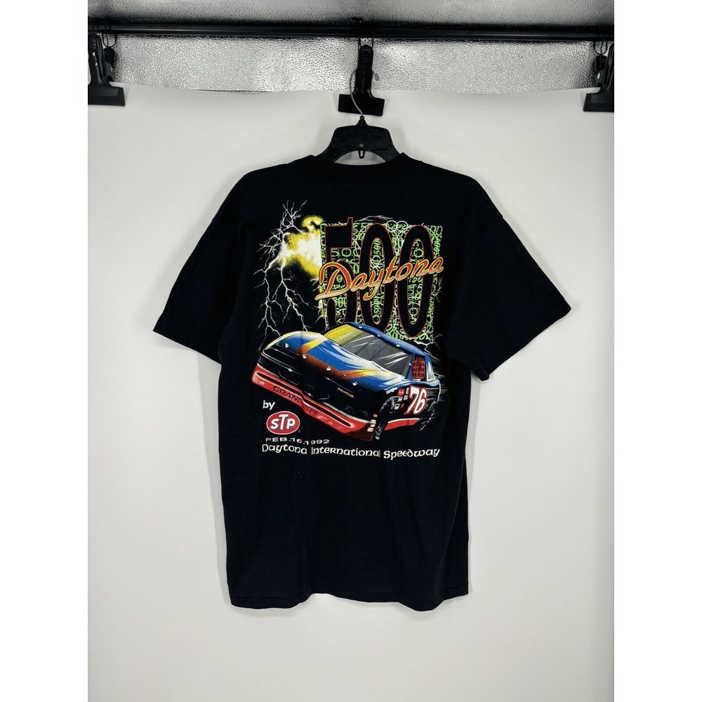 Vintage 90s 1992 Daytona 500 Nascar Racing Single Stitch Made In USA Double Side